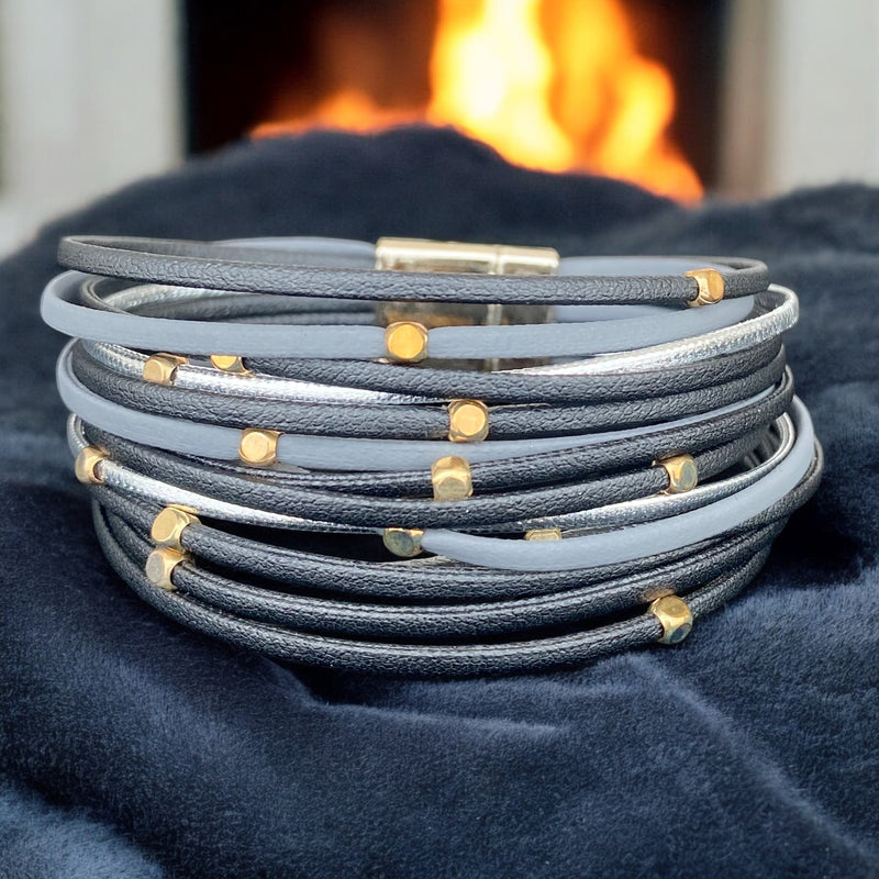 LEATHER STRAND BANGLES