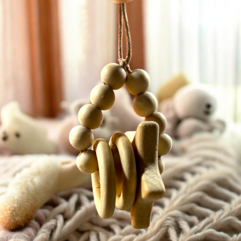 WOOD BABY RATTLE TOY