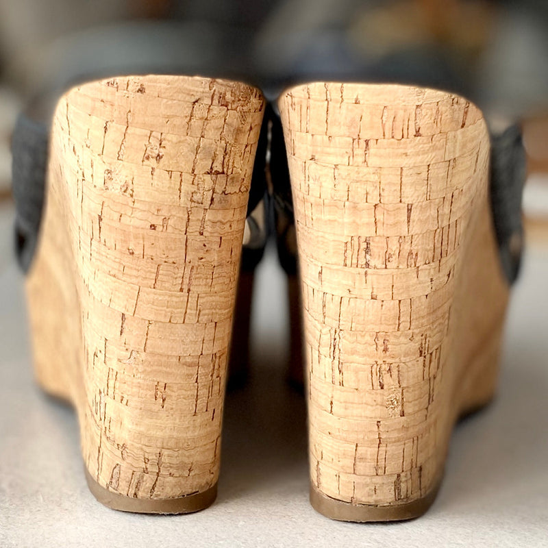 VIA SPIGA CORK PLATFORM SANDALS sz. 8